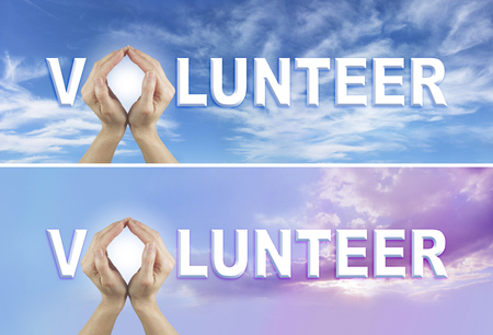 Volunteer Request Website Banners x 2 の写真素材