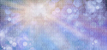 BINARY Blue Bokeh and golden light flash background - random 0 and 1 lined across bright gold sun...