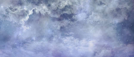 Celestial heavens above concept background banner - beautiful blue light filled heavenly ethereal cloud scape depicting the heavens aboveの写真素材
