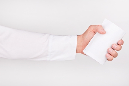 Hand with Business Cardの写真素材