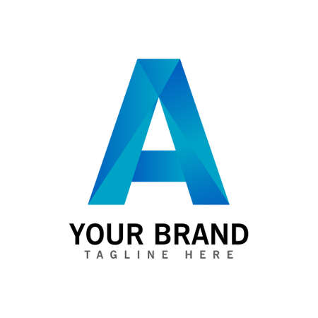 Modern icon design A letter shape element with business card template. Best for identity and logotypes.のイラスト素材