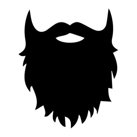 The Beautiful Vector Illustration of black chin hairのイラスト素材