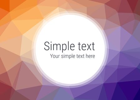 Colorful polygonal geometric background with place for your text. Creative Business Design Templates. Triangles background, polygonal design.のイラスト素材
