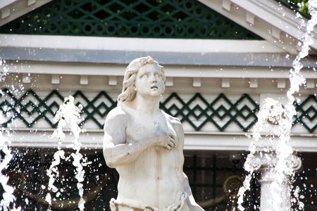 ï¿½PETERHOF, SAINT-PETERSBURG, RUSSIA - JUNE 10, 2016: Fountain Adam in the lower park of Peterhof.のeditorial素材