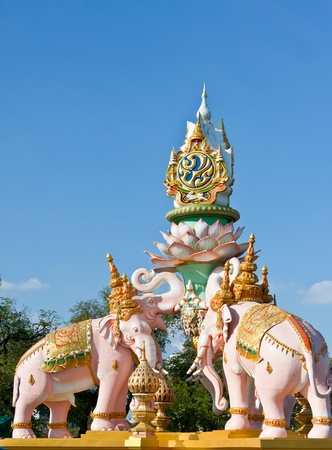 Elephant sculpture in Bangkok, Thailand. のeditorial素材