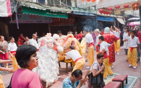 BANGKOK,Chinatown/THAILAND-February 10:Chinese New Year traditions Chinese New Year Celebrations on February 10, 2013 in BANGKOK のeditorial素材