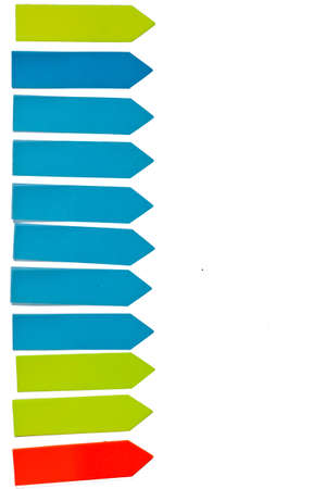 color thin sticker set on the white surface  with shadows 
