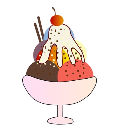 Ice cream set の写真素材