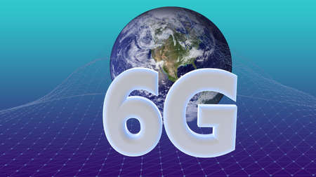 concept of future technology 6G wireless network and internet