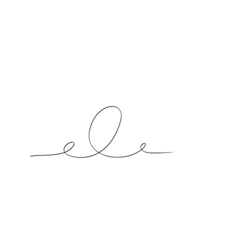 Continuous one line drawing of letter O. Minimalist vector illustration.の写真素材