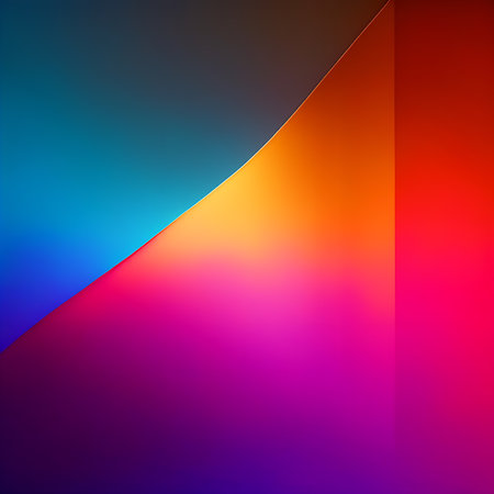 Abstract background with colorful curved lines. Vector illustration for your design.の素材