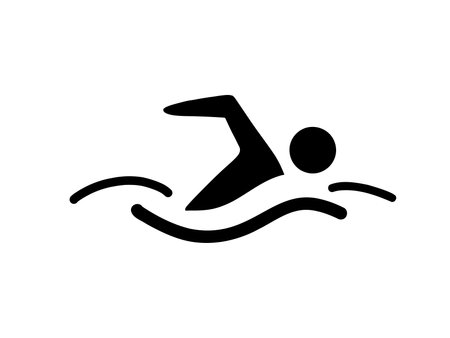 Swimming icon isolated on white background. Swimming icon. Swimming icon vector. Swimming iconの写真素材