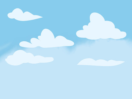 Clouds on blue background. Vector illustration. Eps 10 file.の写真素材