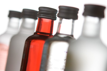 Several glass bottlesの写真素材