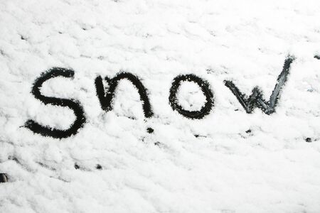 Snow in the darkの写真素材