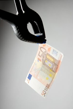 catching moneyの写真素材