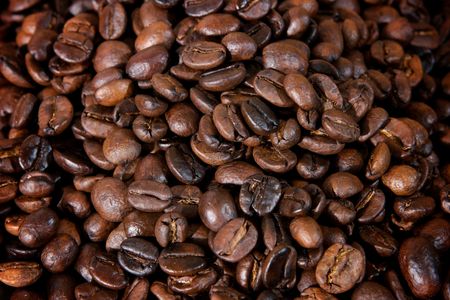 fried coffee beans background