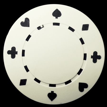 gambling chip isolated on black