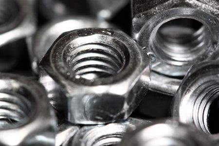 screw nuts closeupの写真素材