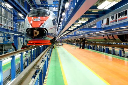 fast train in the service depot fast train in the service depot