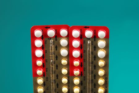 macro of medical pills packの写真素材