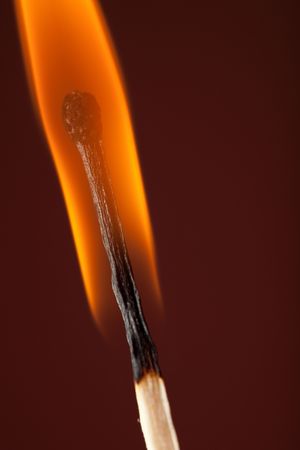 burning match closeupの写真素材