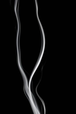 smoke isolated on blackの写真素材