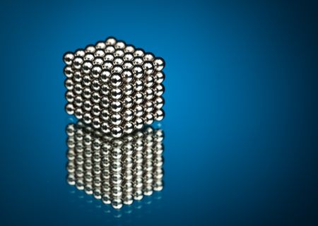 metal spheres cube