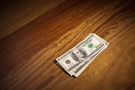 dollar banknotes with copy-spaceの写真素材