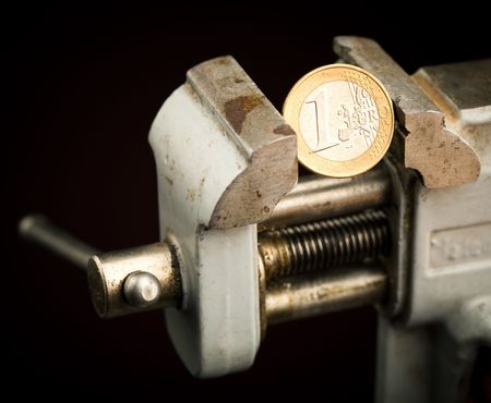 low budget - money in the viceの写真素材