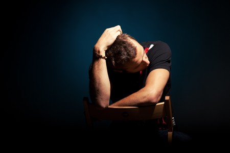 depressed manの写真素材
