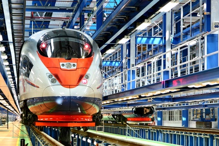 fast train in the service depot fast train in the service depot