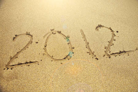 new year 2012, beach styleの写真素材