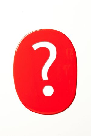 question sign on redの写真素材