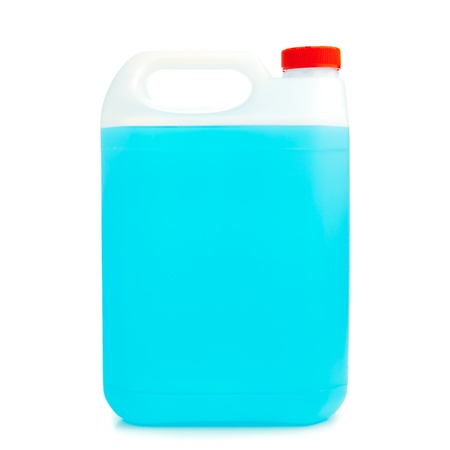 can with non-freezing liquid, isolated on white