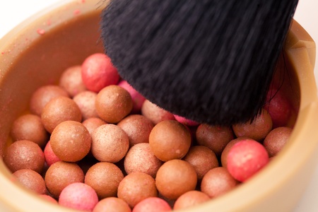 makeup brush and rougeの写真素材