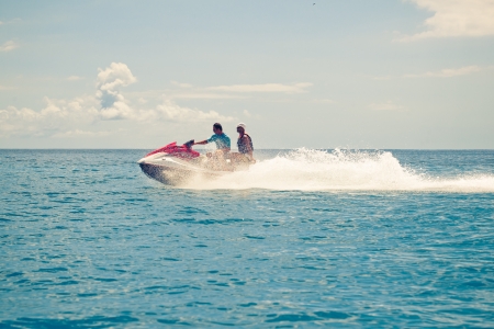 jet ski ridersの写真素材