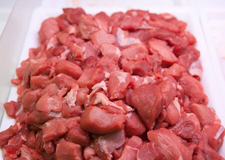 fresh sliced meatの写真素材