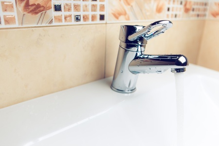 working water tapの写真素材
