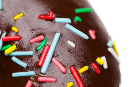 part of tasty chocolate donut