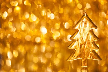 christmas three on shiny bokeh background with copy-spaceの写真素材