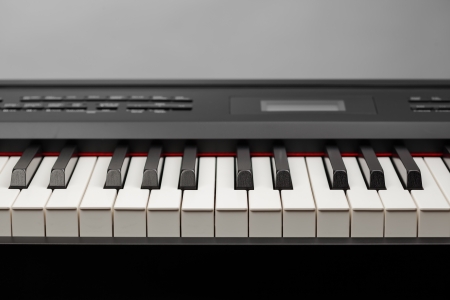 keys of digital piano synthesizerの写真素材