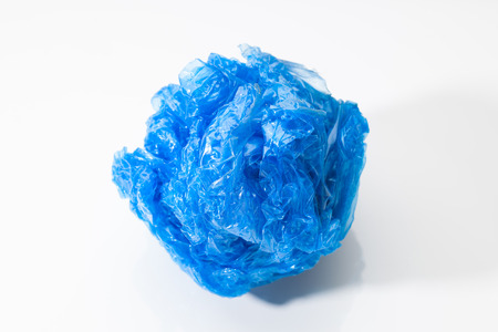 blue polyethylene bundle on white