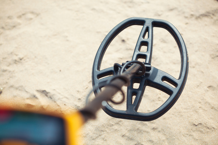 metal detector in action