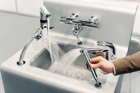 set of water mixing faucetsの写真素材