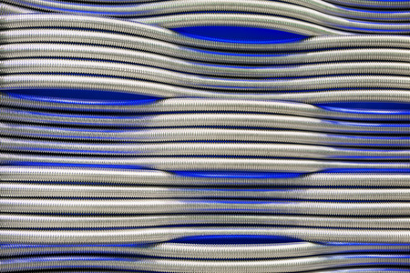 corrugation metal pipes abstract blue background