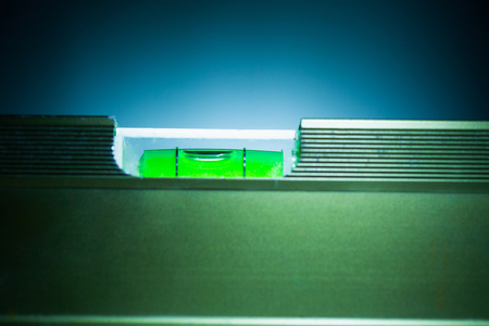 green level tube with illuminationの写真素材