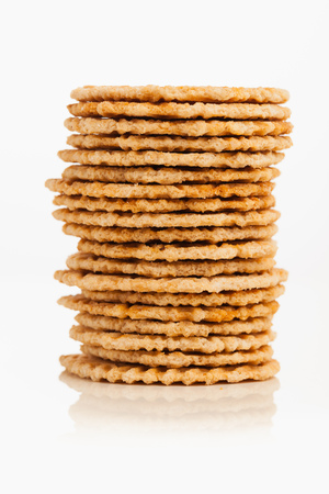 cookies stack isolated on whiteの写真素材