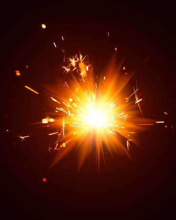 Christmas background with shiny sparkler lightの写真素材