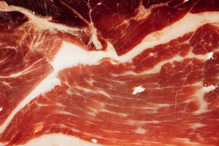 texture of spanish ham - iberico bellota jamonの写真素材